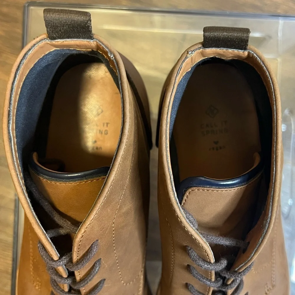 CALL IT SPRING Men’s Sustainable + Vegan Chukka Boots Size Men’s 8 Color Brown